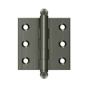 Deltana CH2020 Cabinet Hinge, 2" x 2", with Ball Tips (Pair)