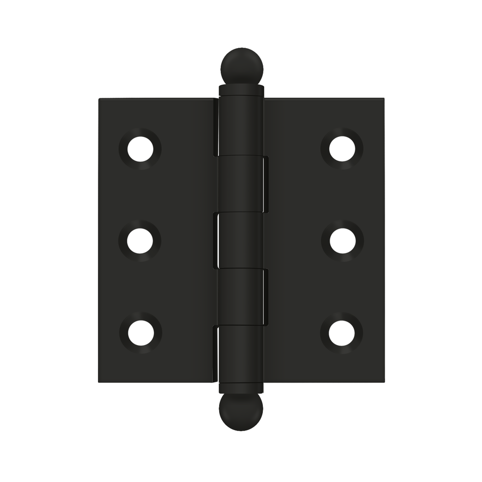 Deltana CH2020 Cabinet Hinge, 2" x 2", with Ball Tips (Pair)