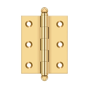 Deltana CH2520 Cabinet Hinge, 2-1/2 x 2", with Ball Tips (Pair)