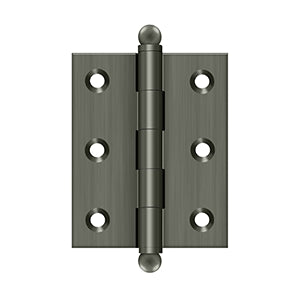 Deltana CH2520 Cabinet Hinge, 2-1/2 x 2", with Ball Tips (Pair)