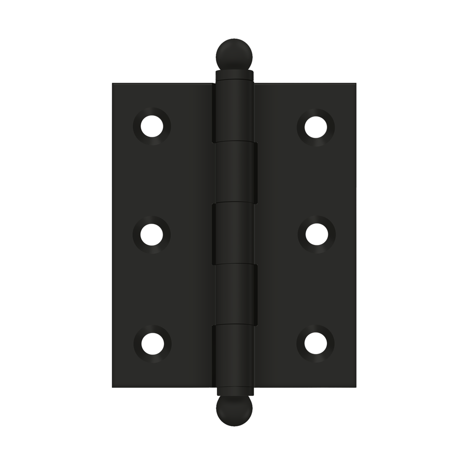 Deltana CH2520 Cabinet Hinge, 2-1/2 x 2", with Ball Tips (Pair)