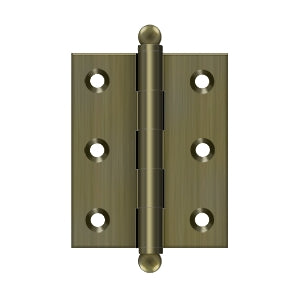 Deltana CH2520 Cabinet Hinge, 2-1/2 x 2", with Ball Tips (Pair)