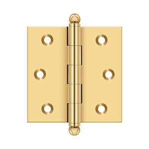 Deltana CH2525 Cabinet Hinge, 2-1/2 x 2-1/2", with Ball Tips (Pair)
