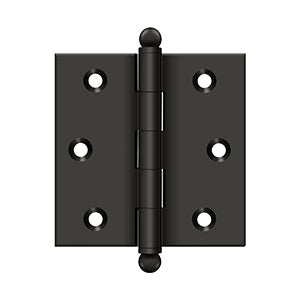 Deltana CH2525 Cabinet Hinge, 2-1/2 x 2-1/2", with Ball Tips (Pair)