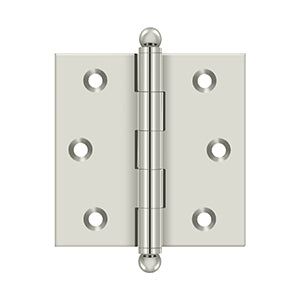 Deltana CH2525 Cabinet Hinge, 2-1/2 x 2-1/2", with Ball Tips (Pair)