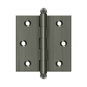 Deltana CH2525 Cabinet Hinge, 2-1/2 x 2-1/2", with Ball Tips (Pair)
