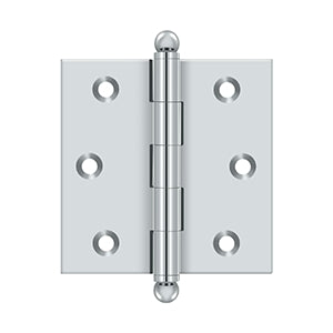 Deltana CH2525 Cabinet Hinge, 2-1/2 x 2-1/2", with Ball Tips (Pair)