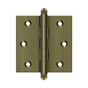 Deltana CH2525 Cabinet Hinge, 2-1/2 x 2-1/2", with Ball Tips (Pair)