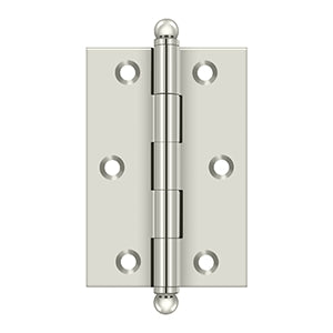 Deltana CH3020 Cabinet Hinge, 3" x 2", with Ball Tips (Pair)