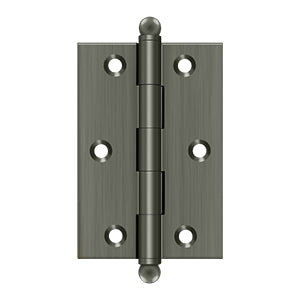 Deltana CH3020 Cabinet Hinge, 3" x 2", with Ball Tips (Pair)