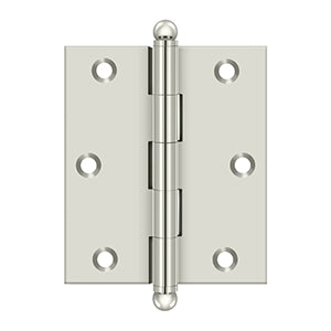 Deltana CH3025 Cabinet Hinge, 3" x 2-1/2", with Ball Tips (Pair)