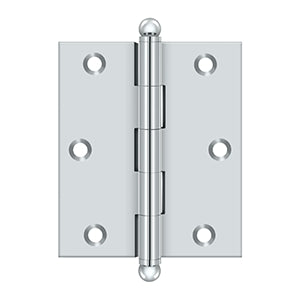 Deltana CH3025 Cabinet Hinge, 3" x 2-1/2", with Ball Tips (Pair)