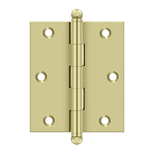 Deltana CH3025 Cabinet Hinge, 3" x 2-1/2", with Ball Tips (Pair)