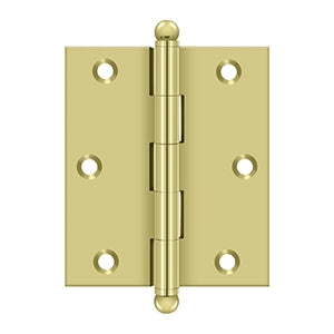 Deltana CH3025 Cabinet Hinge, 3" x 2-1/2", with Ball Tips (Pair)