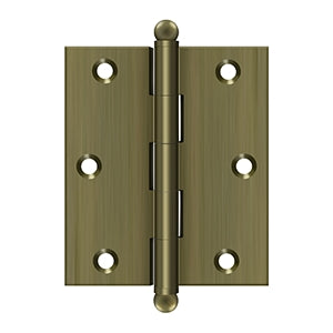 Deltana CH2517 Cabinet Hinge, 2-1/2" x 1-11/16", with Ball Tips (Pair)