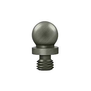 Deltana CHBT Cabinet Hinge Finial, Ball Tip, Solid Brass
