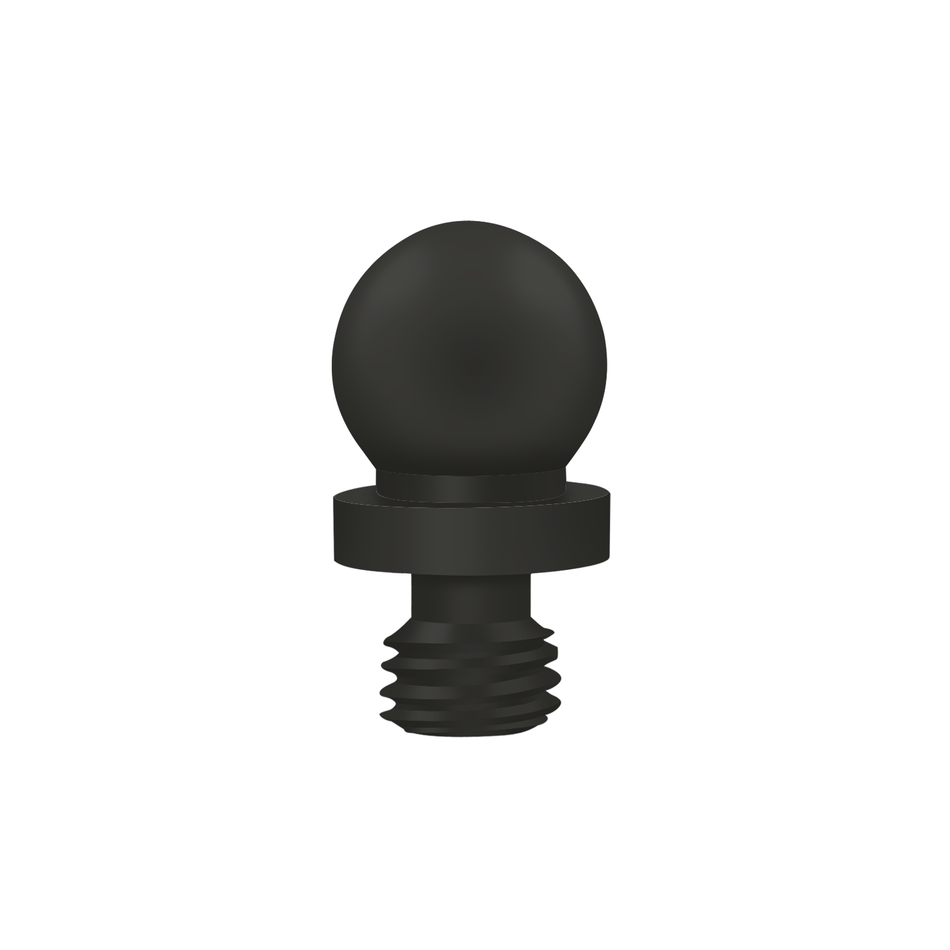 Deltana CHBT Cabinet Hinge Finial, Ball Tip, Solid Brass