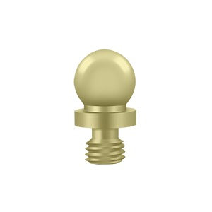 Deltana CHBT Cabinet Hinge Finial, Ball Tip, Solid Brass