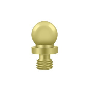 Deltana CHBT Cabinet Hinge Finial, Ball Tip, Solid Brass