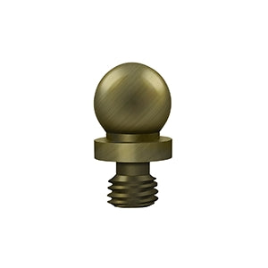 Deltana CHBT Cabinet Hinge Finial, Ball Tip, Solid Brass
