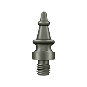 Deltana CHST Cabinet Hinge Finial, Steeple Tip, Solid Brass