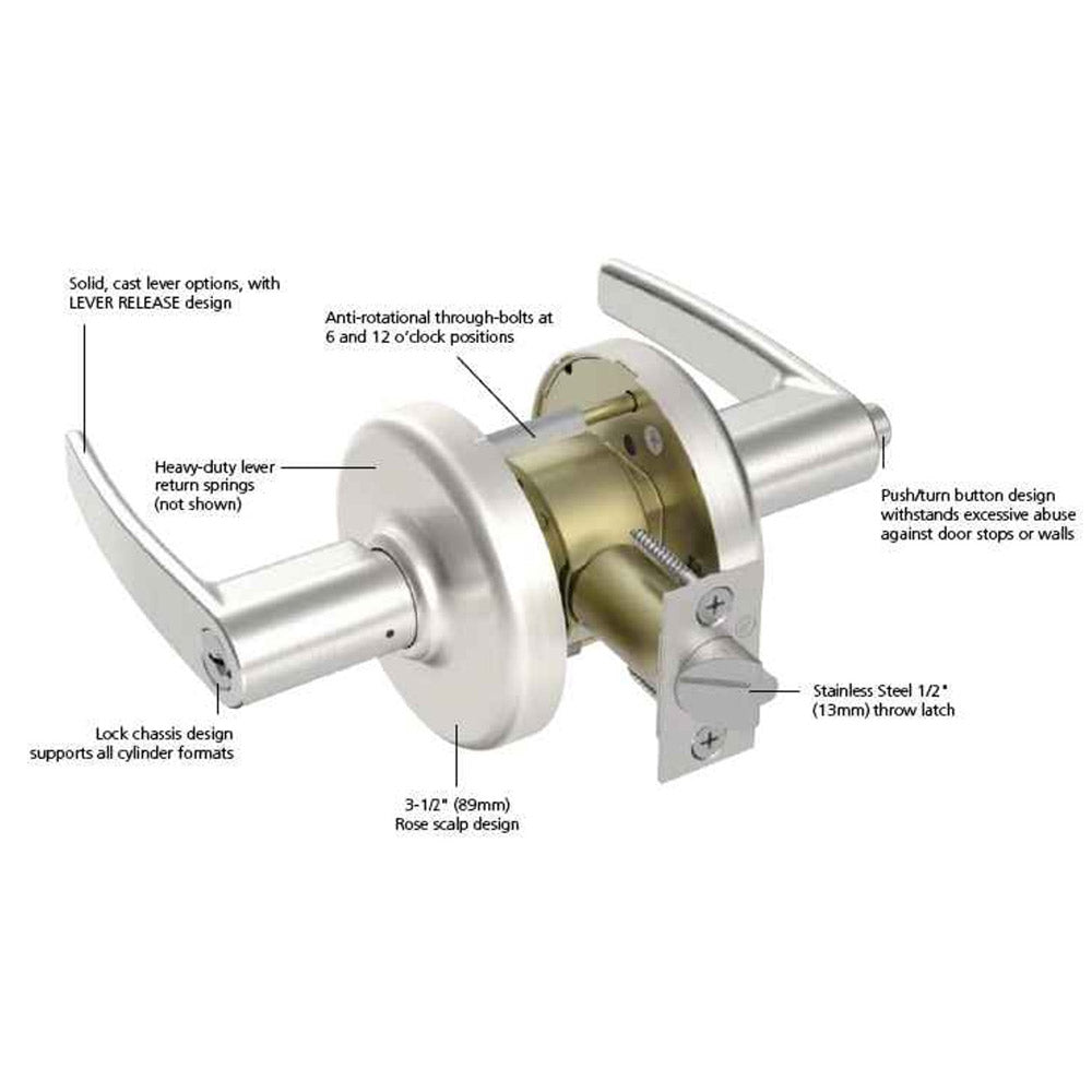 Corbin Russwin CLX3320TO Time Out Cylindrical Lever Lock – US Lock