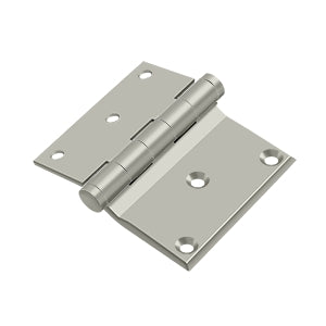 Deltana DHS3035 Half Surface Hinge, 3" x 3-1/2", Solid Brass (Pair)