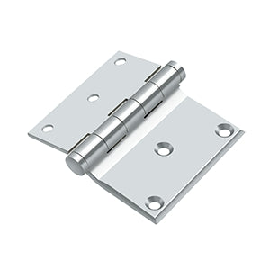 Deltana DHS3035 Half Surface Hinge, 3" x 3-1/2", Solid Brass (Pair)