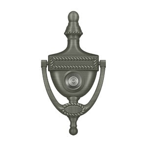 Deltana DKV6R Door Knocker with Viewer, Victorian Rope