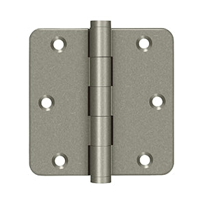 Deltana DSB35R4-R 3-1/2" x 3-1/2" x 1/4" Radius Hinges, Solid Brass, Residential (Pair)