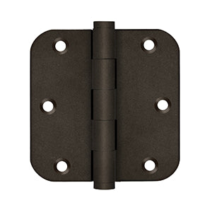 Deltana DSB35R5-R 3-1/2" x 3-1/2" x 5/8" Radius Hinge, Residential (Pair)