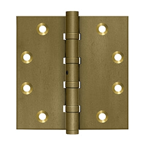 Deltana DSB45NB 4-1/2" x 4-1/2" Square Hinges, Ball Bearings, NRP (Pair)