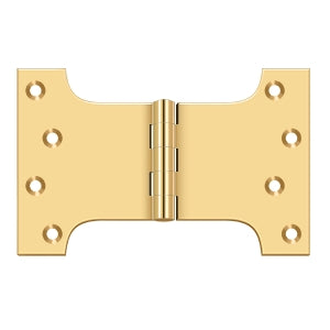 Deltana DSPA4060 Parliament Hinge, 4" x 6", Solid Brass (Pair)