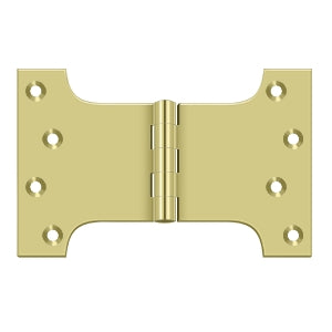 Deltana DSPA4060 Parliament Hinge, 4" x 6", Solid Brass (Pair)