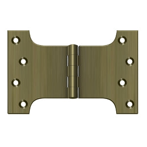 Deltana DSPA4060 Parliament Hinge, 4" x 6", Solid Brass (Pair)