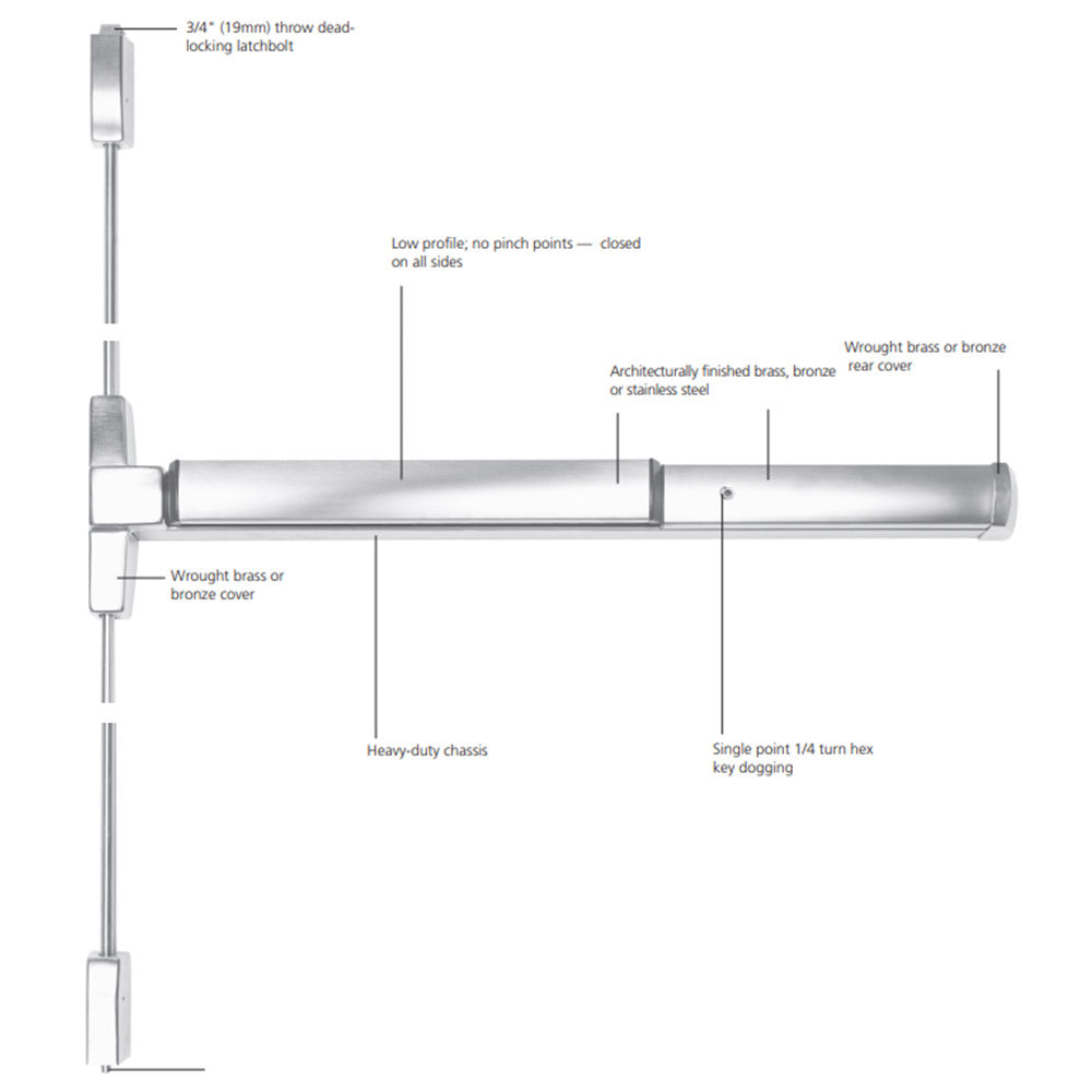 Corbin Russwin ED4400 - Vertical Rod Exit Device – US Lock Supply
