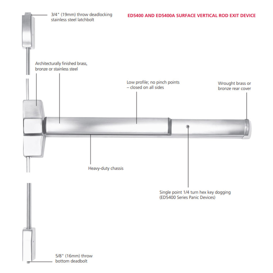 Corbin Russwin ED5400 - Vertical Rod Exit Device