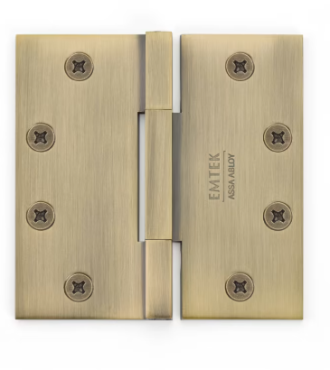 Emtek Square Barrel Heavy Duty Solid Brass Hinge Pair