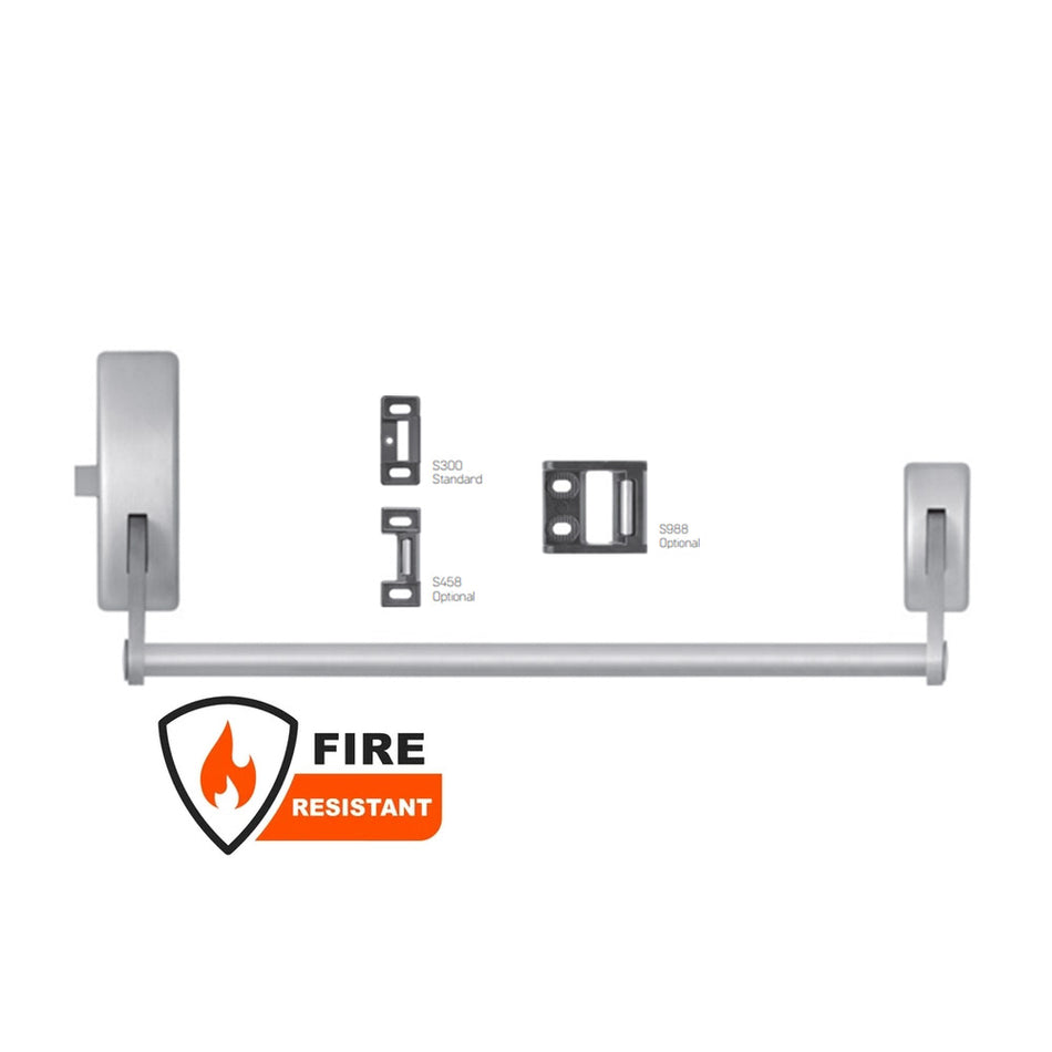 Precision (PHI) 115 Series Handed, Crossbar Rim Exit Device - 36"/48" Thumb piece always active - Fire Rated