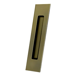 Deltana FP10225 Flush Pull, Rectangular, Heavy-Duty, 10" x 2-1/4" x 1/2", Solid Brass
