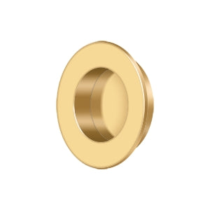 Deltana FP178 Flush Pull, Round, Heavy-Duty, 1-7/8", Solid Brass