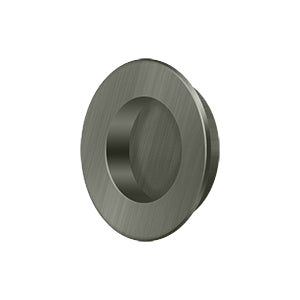 Deltana FP178 Flush Pull, Round, Heavy-Duty, 1-7/8", Solid Brass