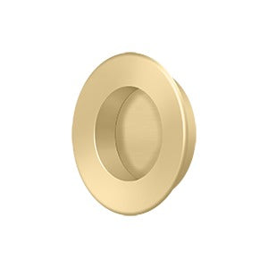 Deltana FP178 Flush Pull, Round, Heavy-Duty, 1-7/8", Solid Brass