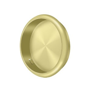 Deltana FP221R Flush Pull, Round, 2-1/2" Diameter, Solid Brass