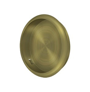 Deltana FP221R Flush Pull, Round, 2-1/2" Diameter, Solid Brass