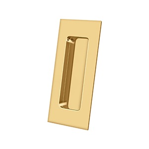 Deltana FP40 Flush Pull, Rectangular, Heavy-Duty, 4" x 1-7/8" x 7/16", Solid Brass