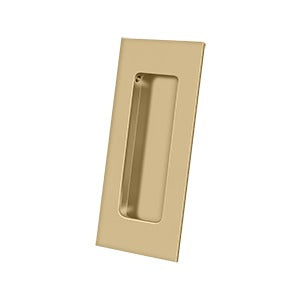 Deltana FP40 Flush Pull, Rectangular, Heavy-Duty, 4" x 1-7/8" x 7/16", Solid Brass