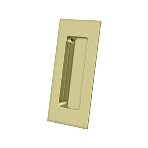Deltana FP40 Flush Pull, Rectangular, Heavy-Duty, 4" x 1-7/8" x 7/16", Solid Brass