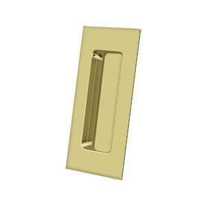 Deltana FP40 Flush Pull, Rectangular, Heavy-Duty, 4" x 1-7/8" x 7/16", Solid Brass