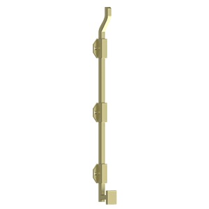 Deltana FPGM18 18" Modern Offset Surface Bolt with Offset, Heavy Duty, Solid Brass